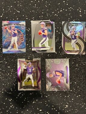 Panini Purple Minnesota Vikings J.J. McCarthy Rookie Card Lot